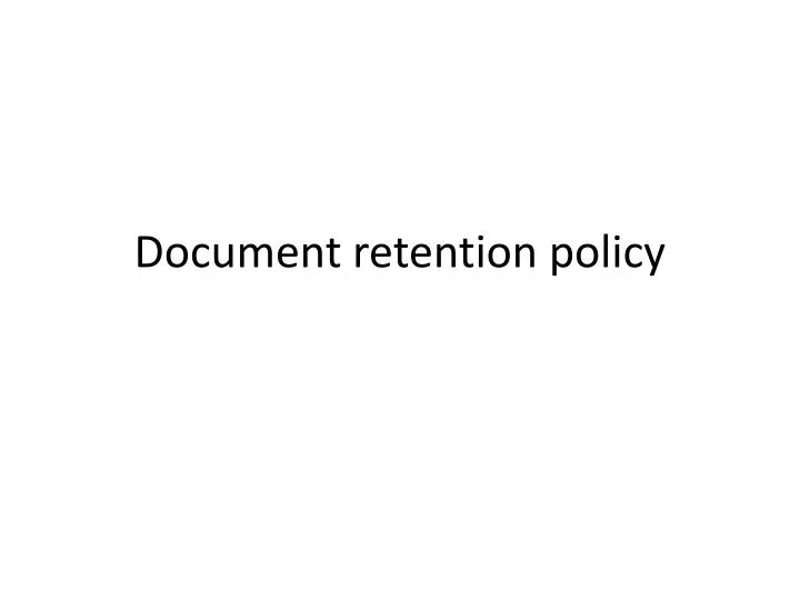 document retention policy