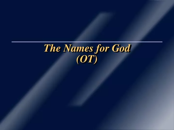 the names for god ot
