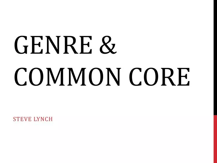 genre common core
