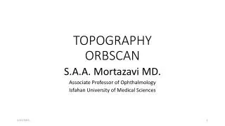 TOPOGRAPHY ORBSCAN