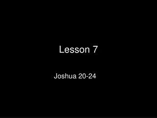 Lesson 7