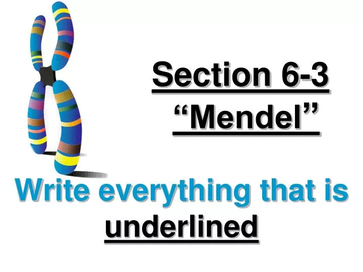 section 6 3 mendel