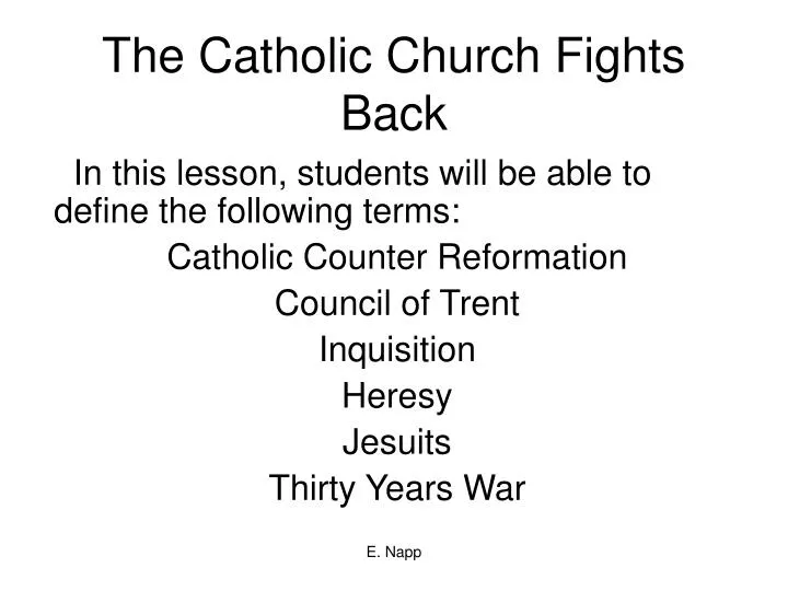 the catholic church fights back