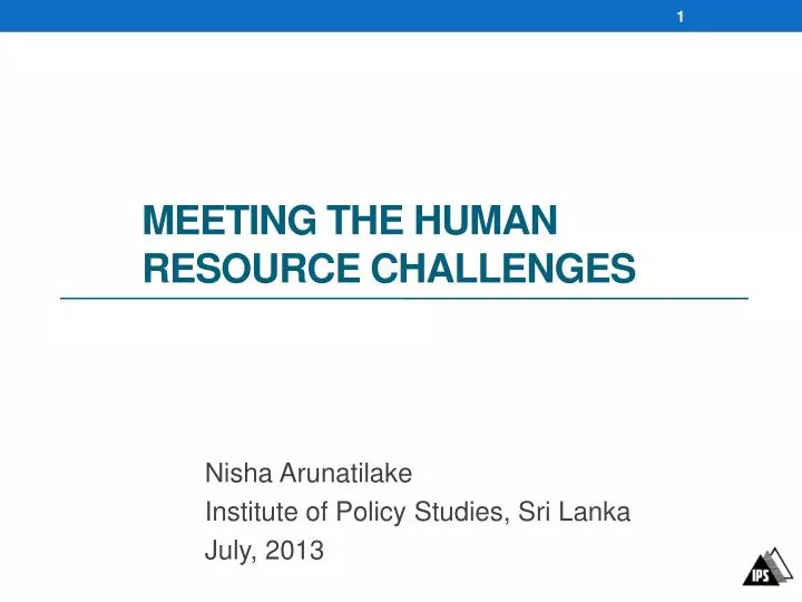 meeting the human resource challenges