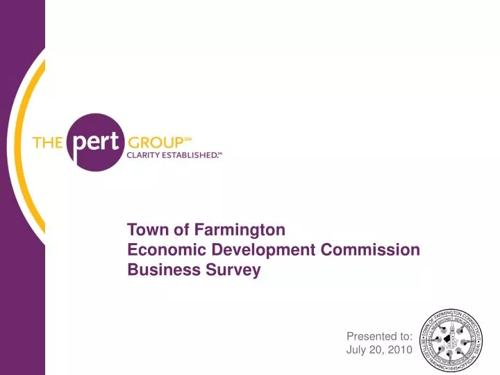 town of farmington economic development commission business survey