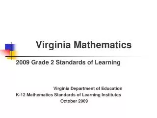 Virginia Mathematics