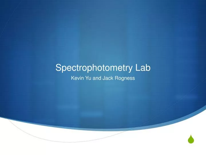 spectrophotometry lab