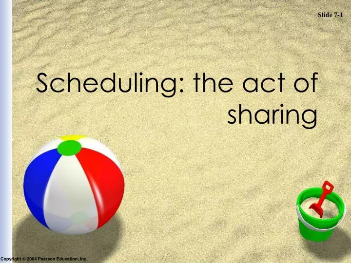 scheduling the act of sharing