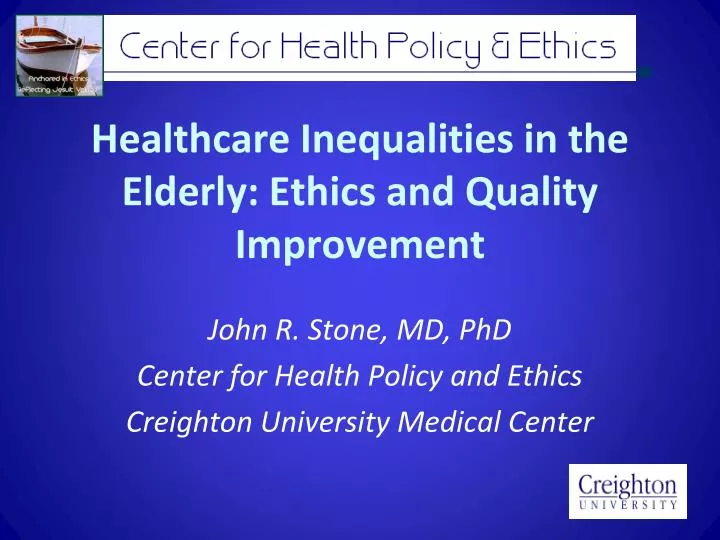 healthcare inequalities in the elderly ethics and quality improvement