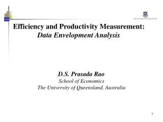 Efficiency and Productivity Measurement: Data Envelopment Analysis