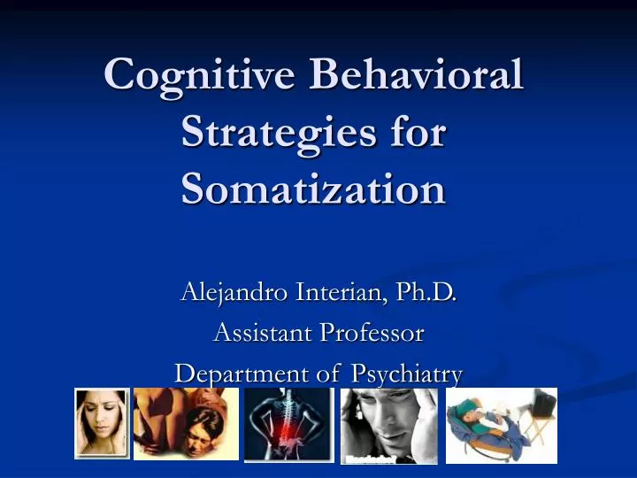 cognitive behavioral strategies for somatization