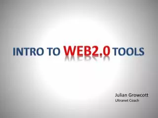 Intro to Web2.0 tools