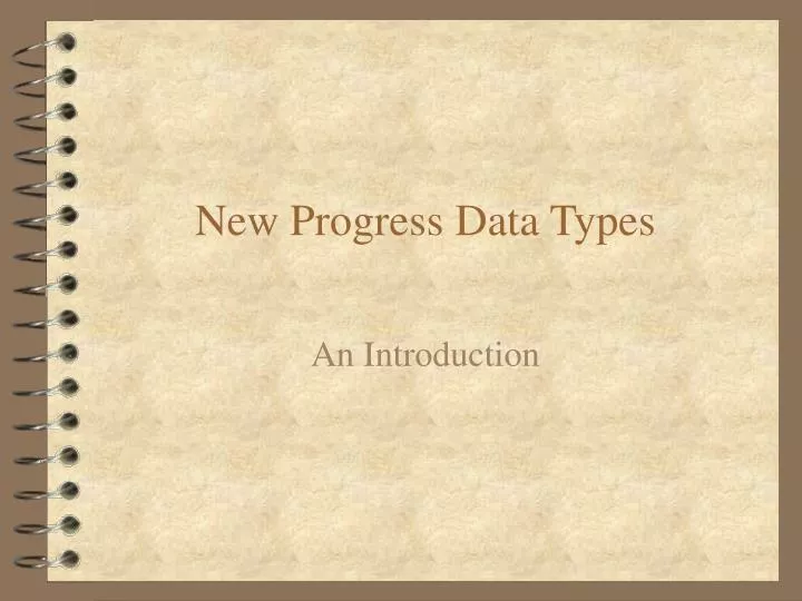 new progress data types