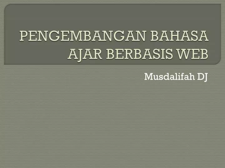 pengembangan bahasa ajar berbasis web