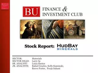 Stock Report: