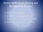 District 6890 Grants Writing and Management Seminar