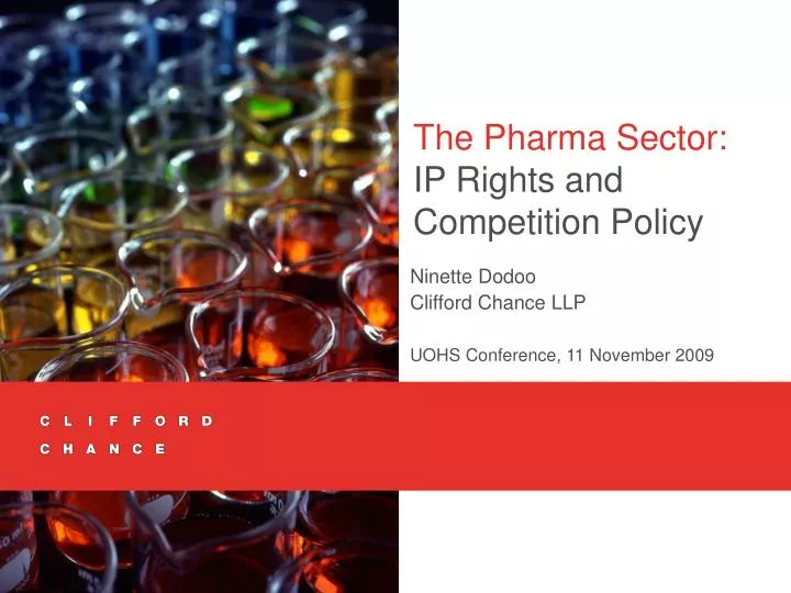 the pharma sector ip rights and competition policy