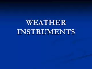 weather instruments
