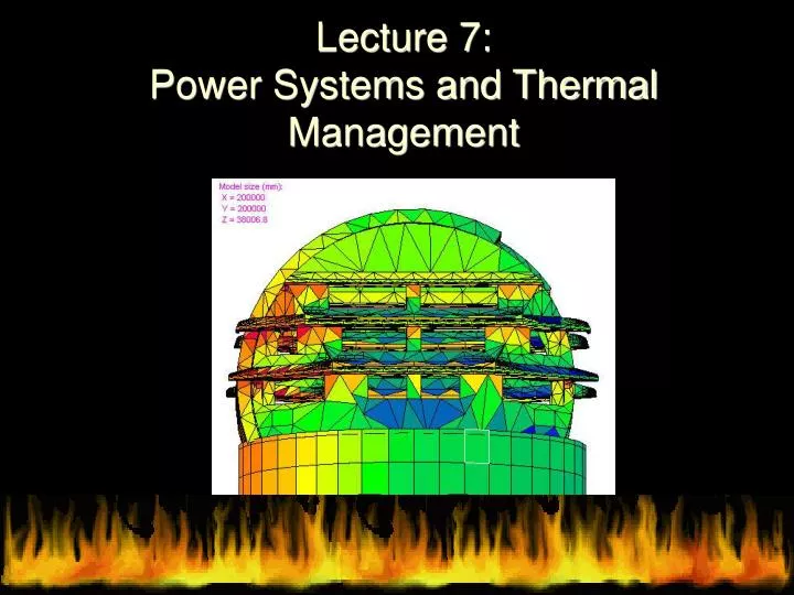 lecture 7 power systems and thermal management