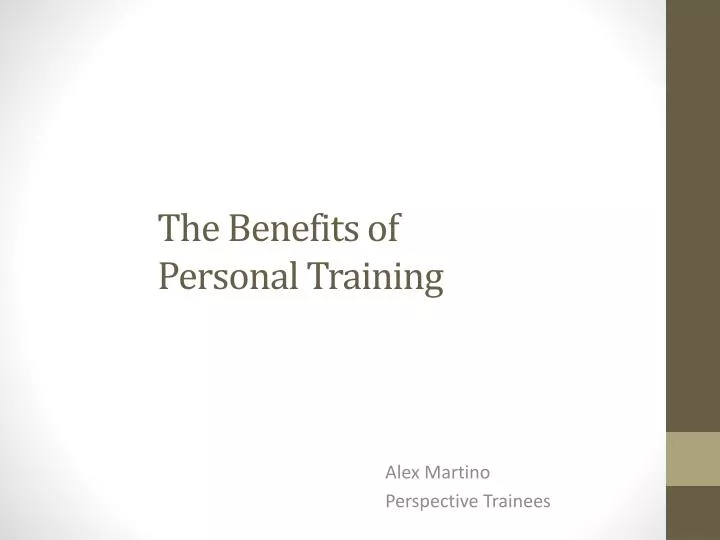 the benefits of personal training
