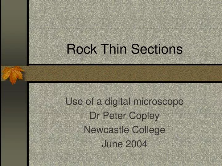rock thin sections