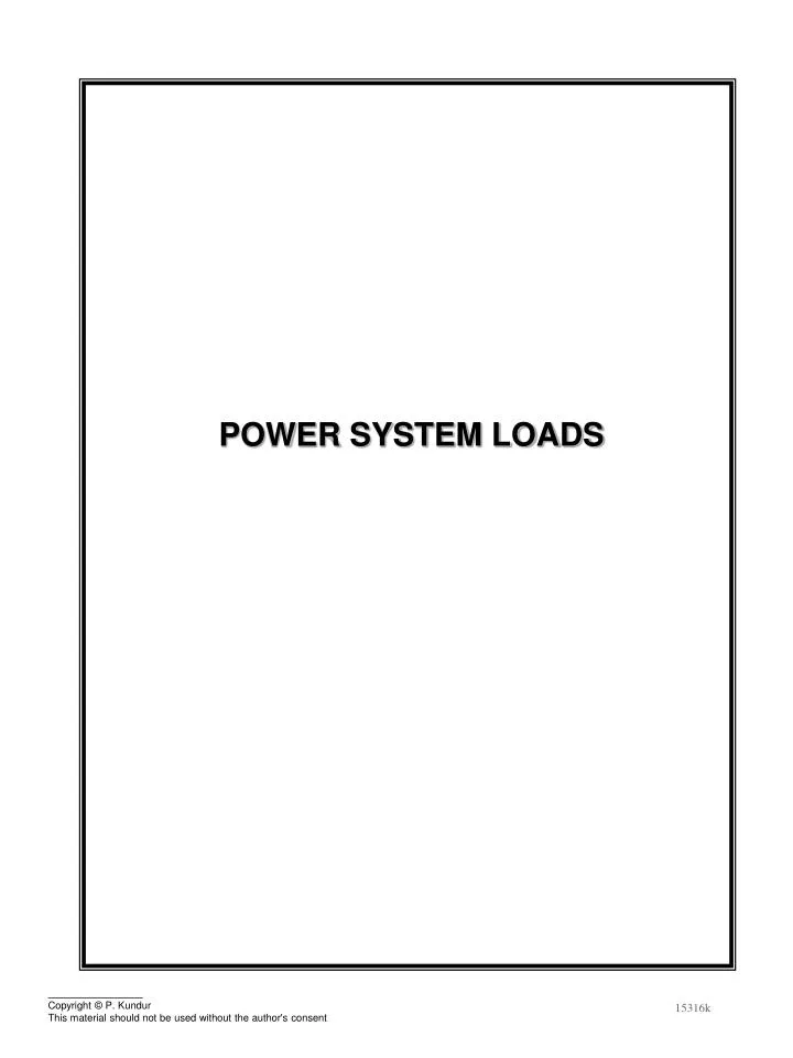 power system loads
