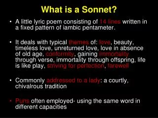 What is a Sonnet?