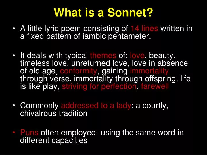 what is a sonnet
