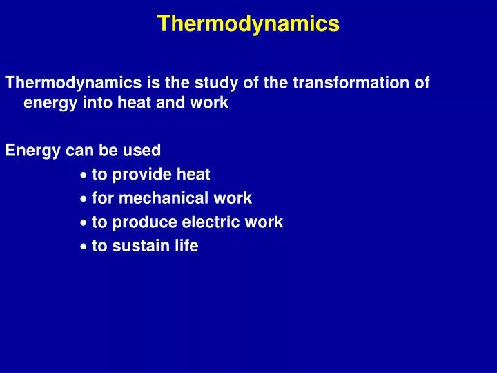 thermodynamics