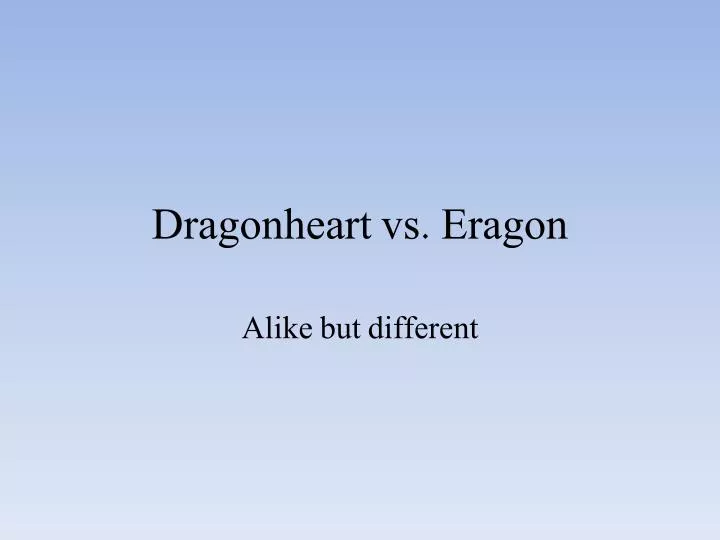 dragonheart vs eragon