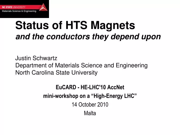 eucard he lhc 10 accnet mini workshop on a high energy lhc 14 october 2010 malta