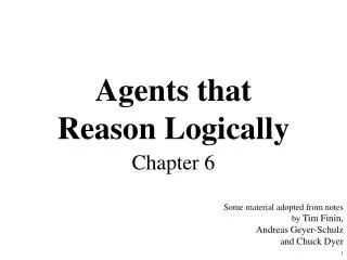 Agents that Reason Logically