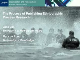 The Process of Publishing Ethnographic Process Research