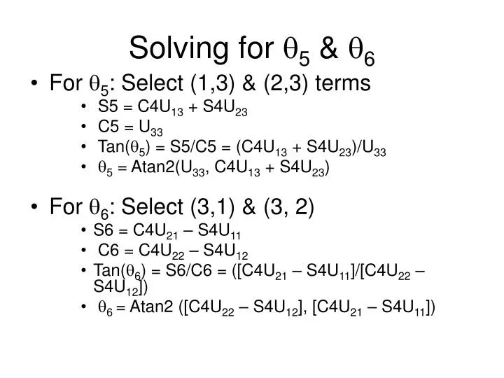 solving for 5 6