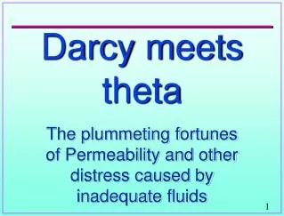 Darcy meets theta