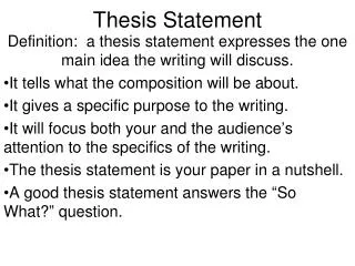 thesis statement