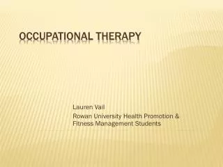 Occupational Therapy