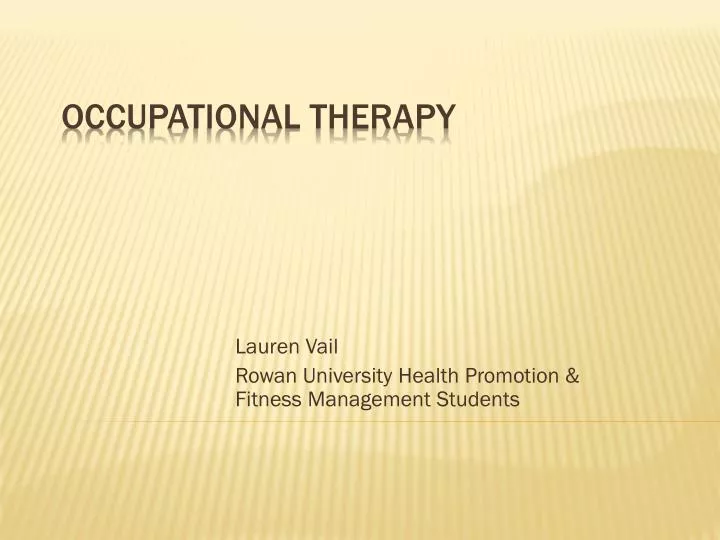 lauren vail rowan university health promotion fitness management students