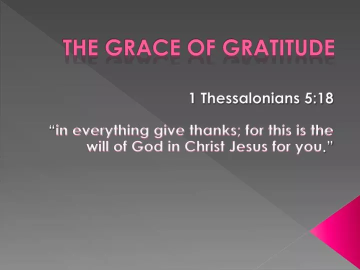 the grace of gratitude