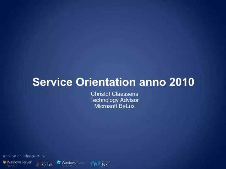 service orientation anno 2010