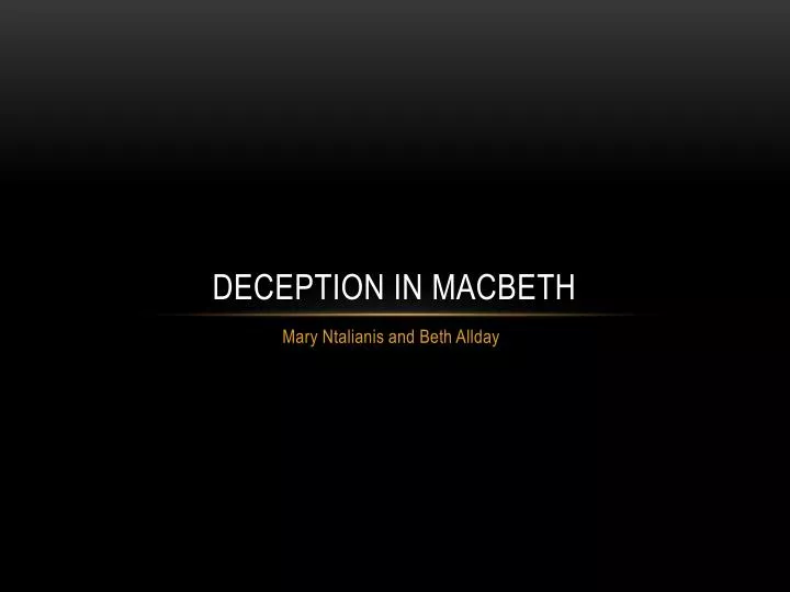 deception in macbeth