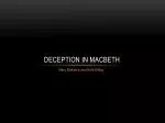 Deception in Macbeth