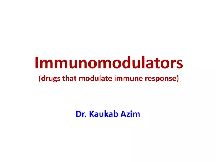 immunomodulators drugs that modulate immune response
