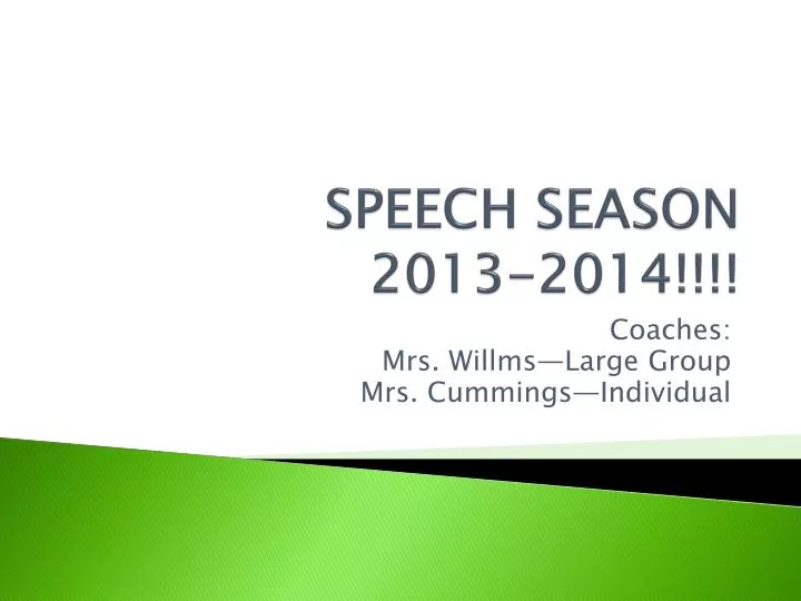 speech season 2013 2014