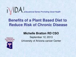 Benefits of a Plant Based Diet to Reduce Risk of Chronic Disease