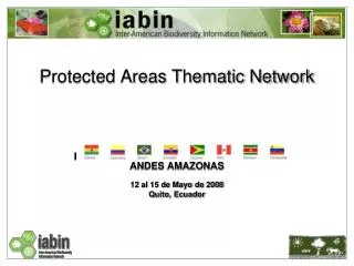 Protected Areas Thematic Network