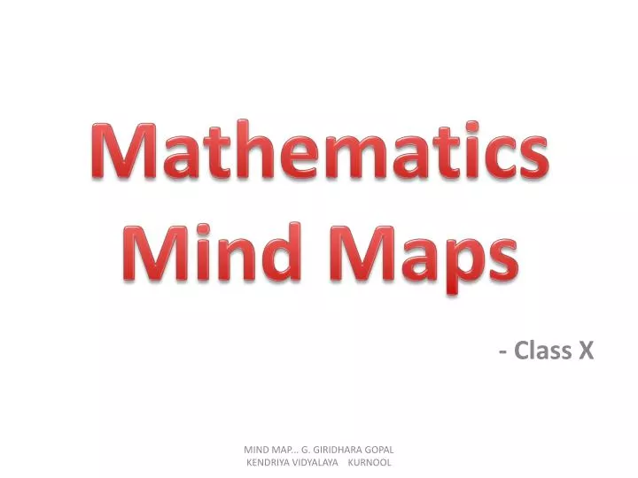 mathematics mind maps