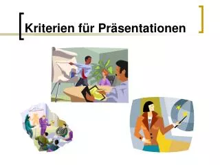 kriterien f r pr sentationen