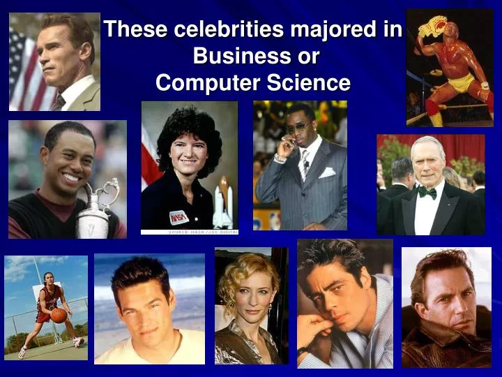 these celebrities majored in business or computer science
