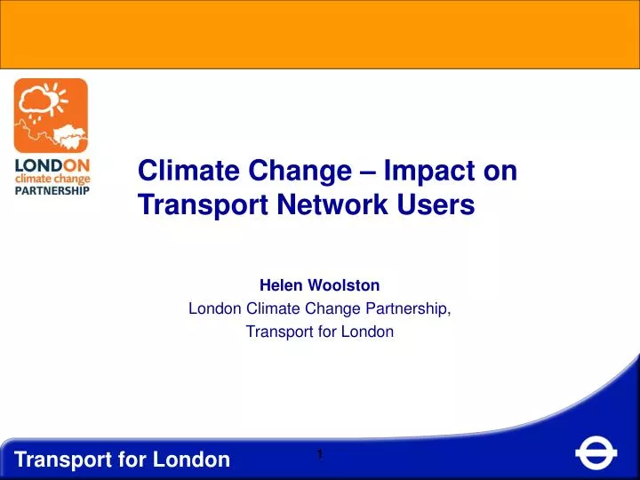 climate change impact on transport network users